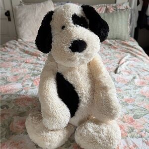 Jellycat Bashful Black and Cream Puppy Huge